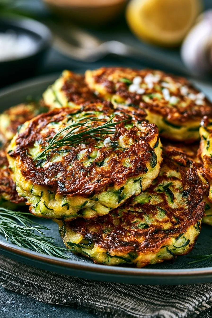 Crispy Pan Fried Zucchini Fritter