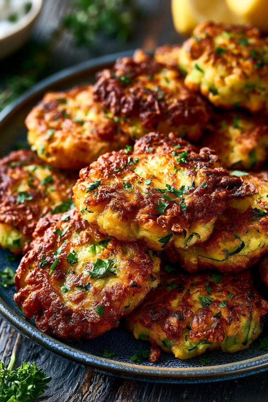 Crispy Pan Fried Zucchini Fritter