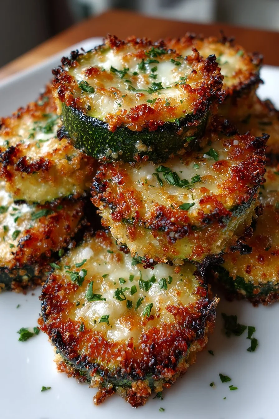 Crispy Panko Baked Zucchini Pizza Bite