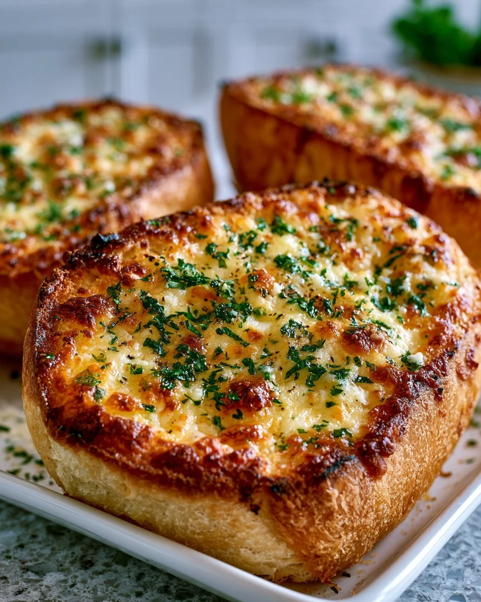 Crispy Parmesan Garlic Bread Recipe