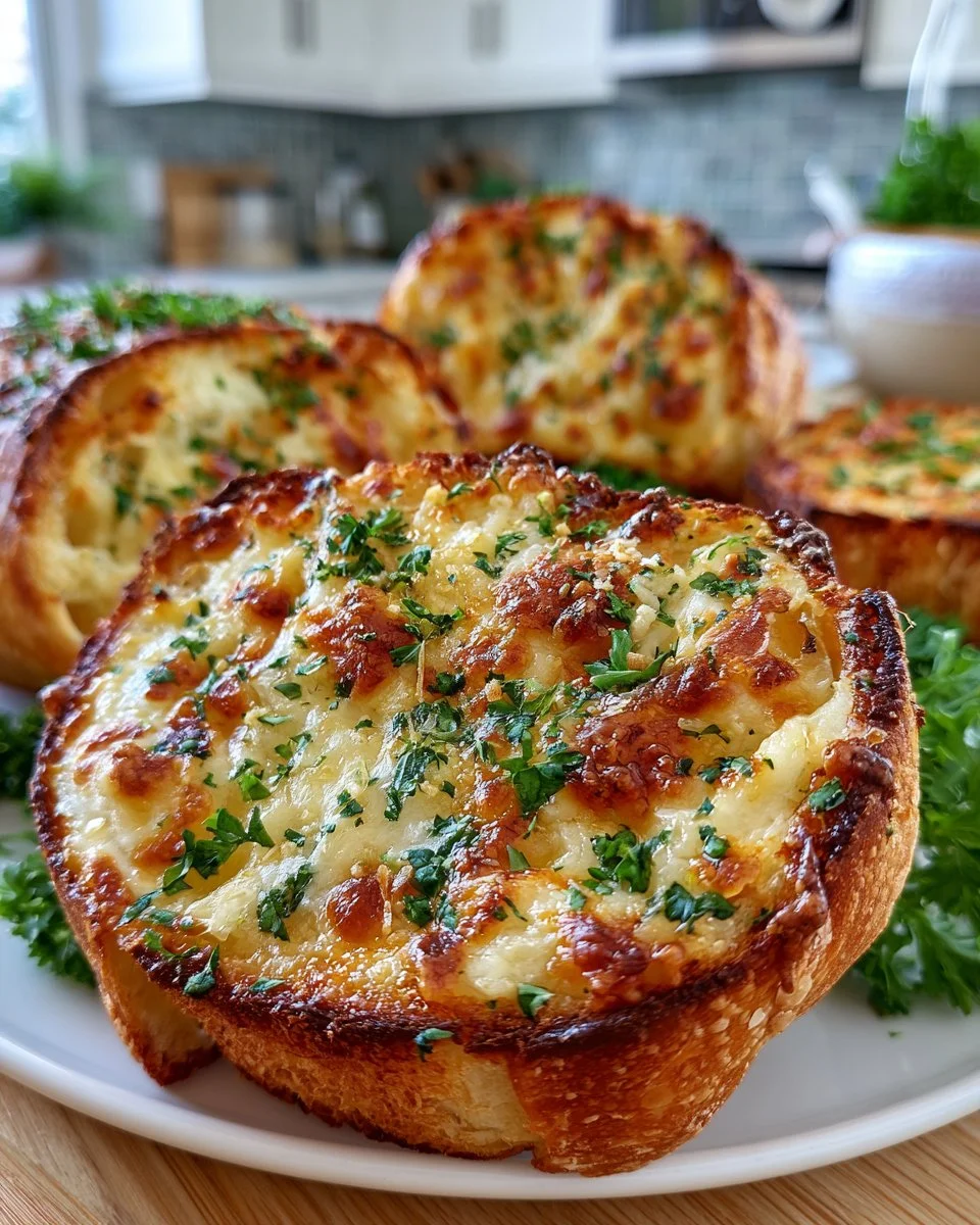 Crispy Parmesan Garlic Bread Recipe