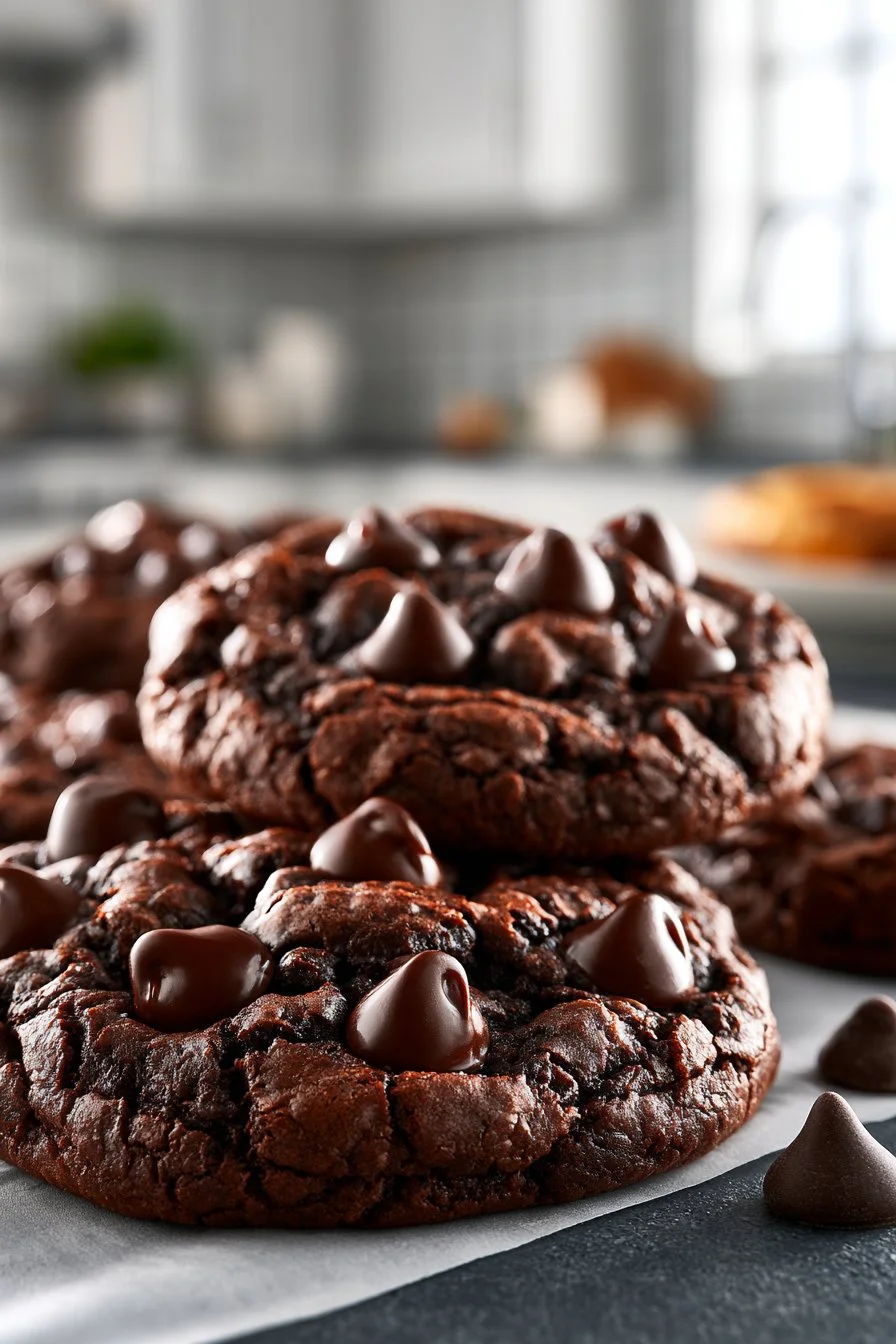 Double Dark Chocolate Brownie Cookie