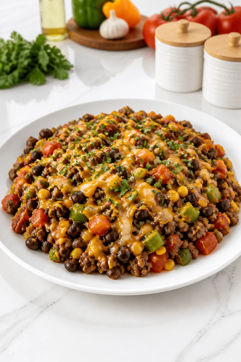 Easy Cheesy Taco Skillet Ground Beef Recipes For Dinner