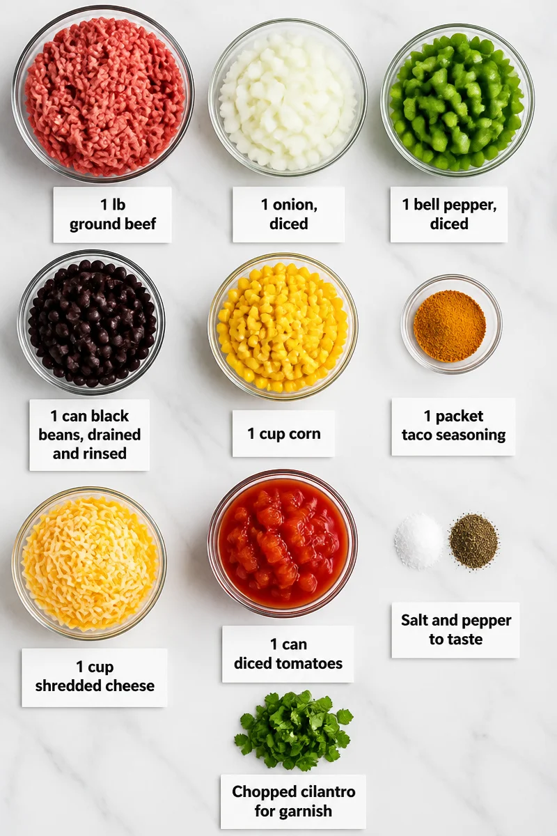 Easy Cheesy Taco Skillet Ground Beef Recipes For Dinner