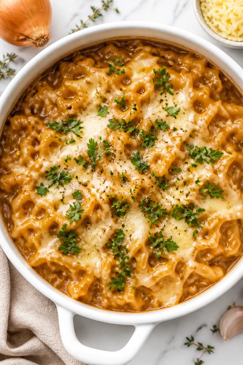 Easy One Pot French Onion Pasta