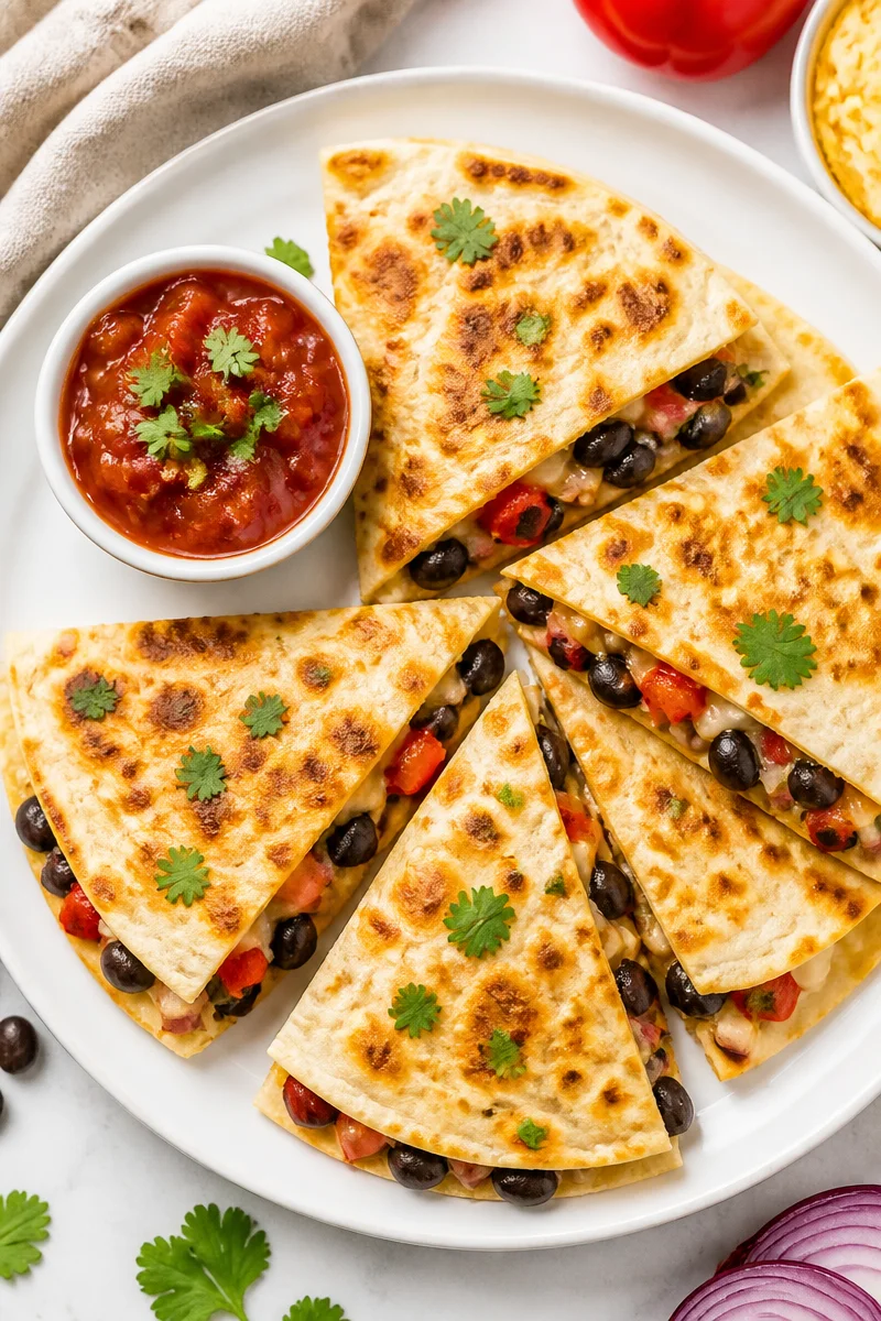 Easy Vegetarian Black Bean Quesadilla