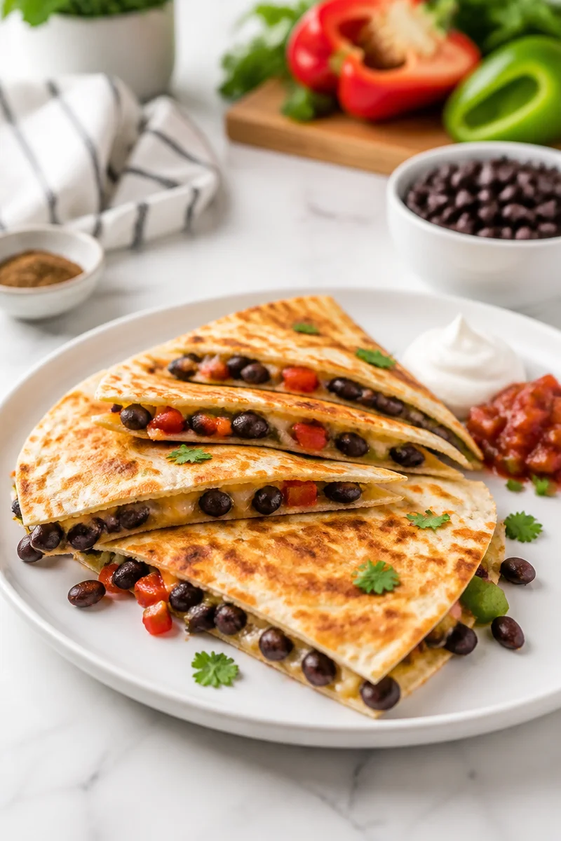 Easy Vegetarian Black Bean Quesadilla