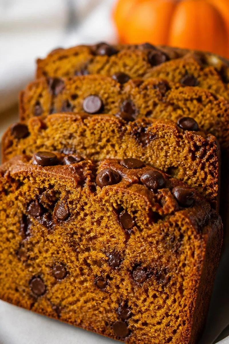 Fall Spiced Sweet Pumpkin Chocolate Chip Bread