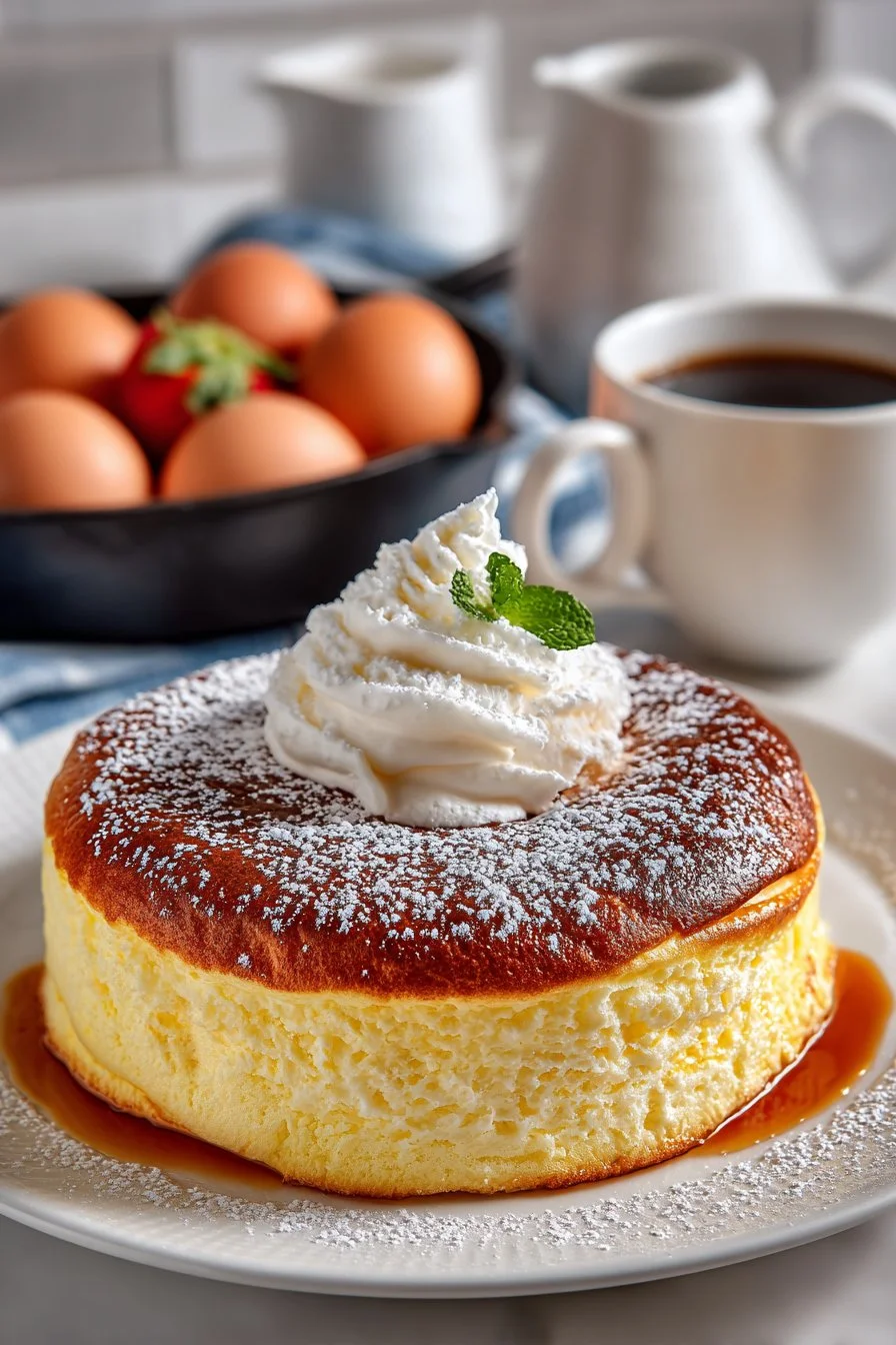 Fluffy Souffle Style Japanese Pancake