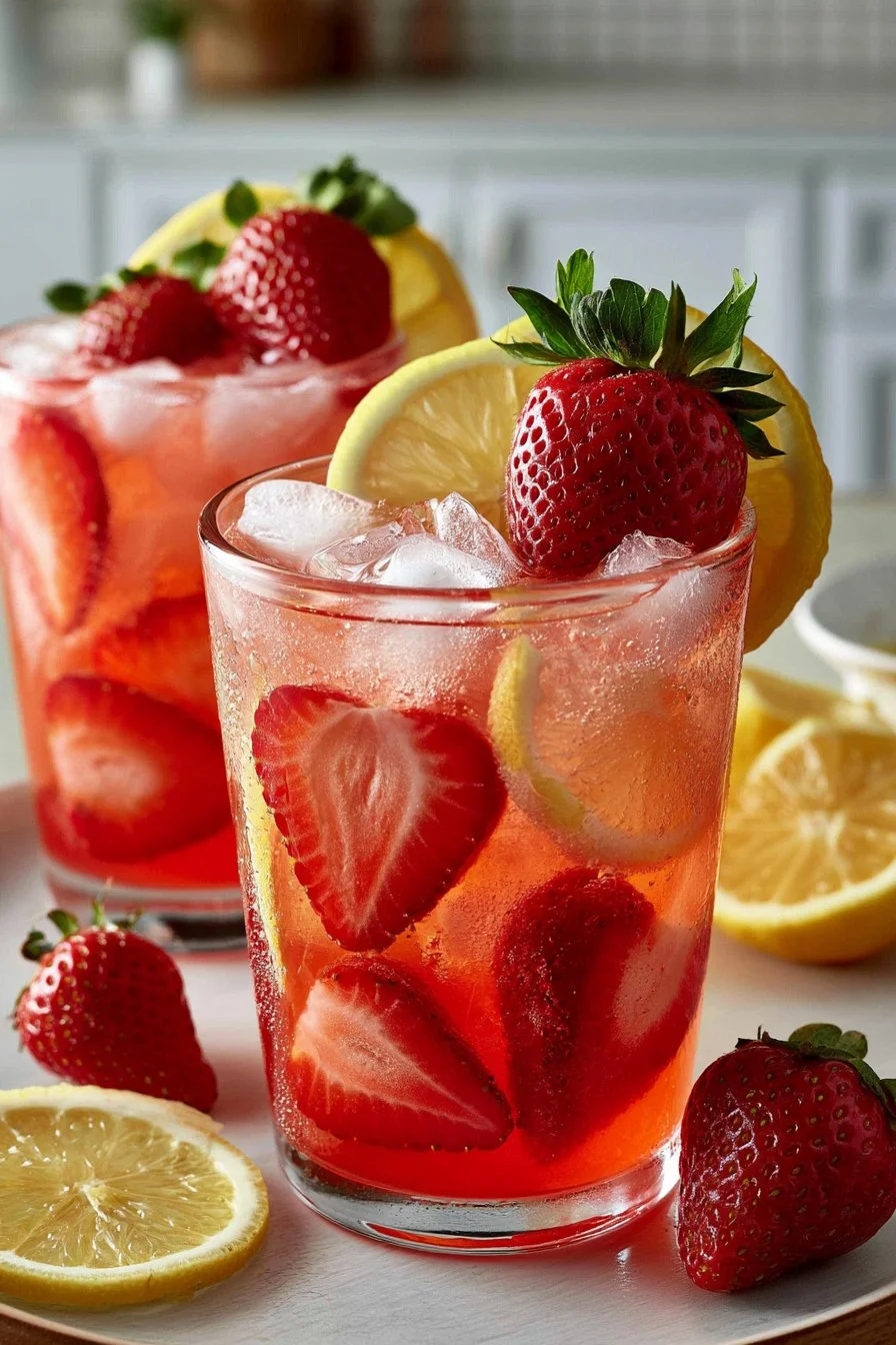 Fresh Squeezed Summer Strawberry Lemonade