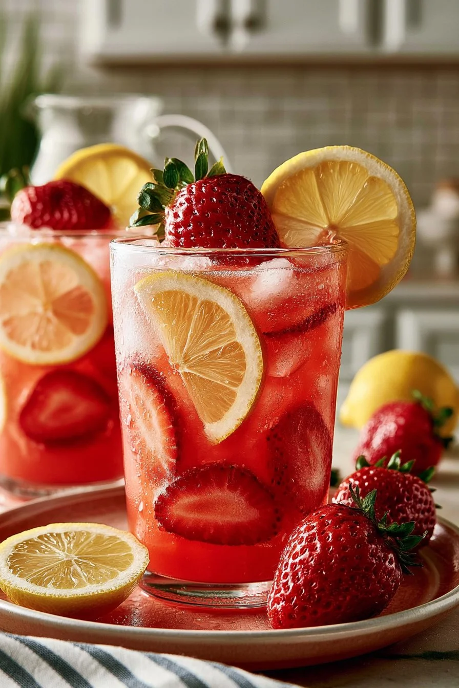 Fresh Squeezed Summer Strawberry Lemonade