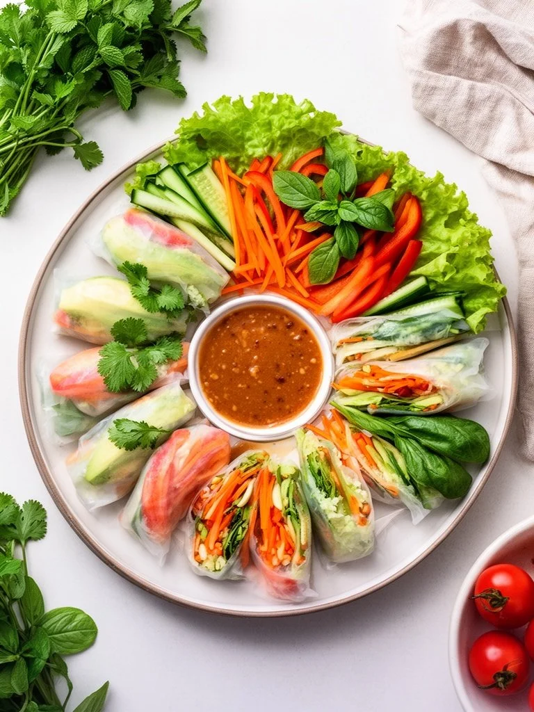 Fresh Veggie Spring Roll Rice Paper Recipe
