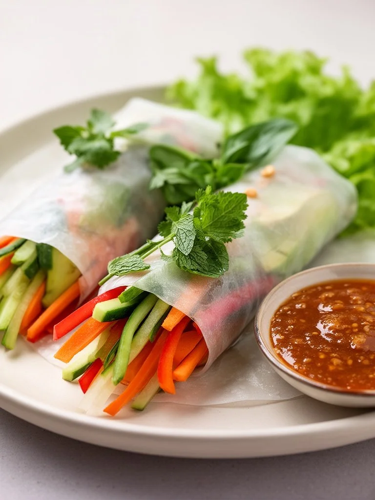 Fresh Veggie Spring Roll Rice Paper Recipe