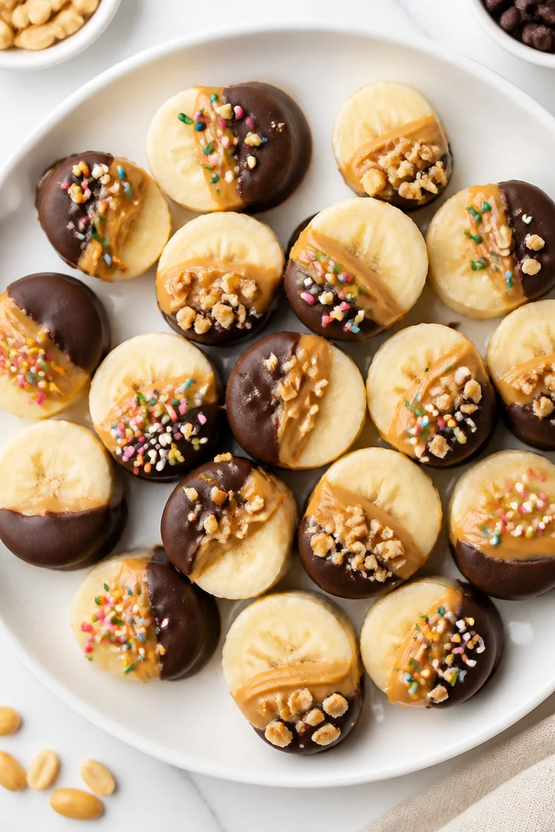 Frozen Peanut Butter Banana Bite Snack
