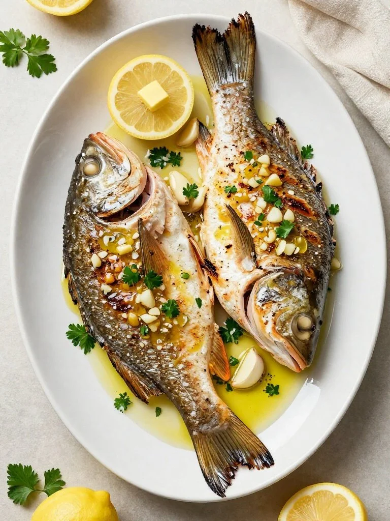 Garlic Butter Grilled Snapper Fish Recipe