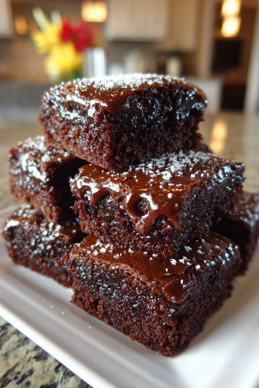 Grandma's Fudge Iced Chocolate Zucchini Cake