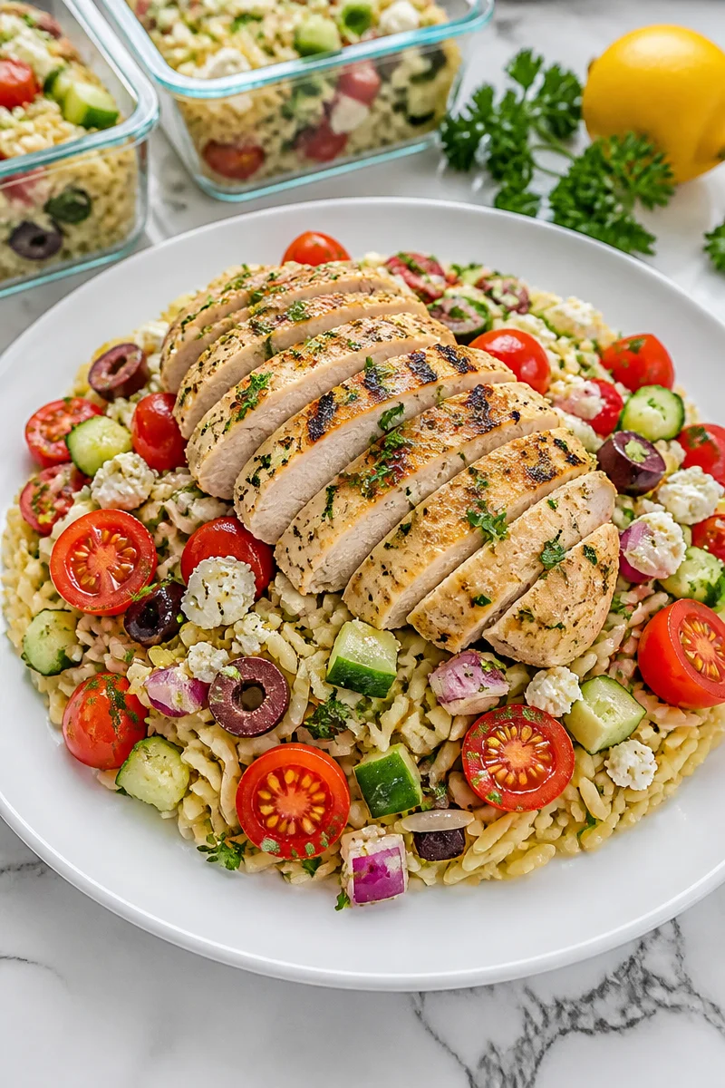 Greek Chicken And Orzo Meal Prep For The Week