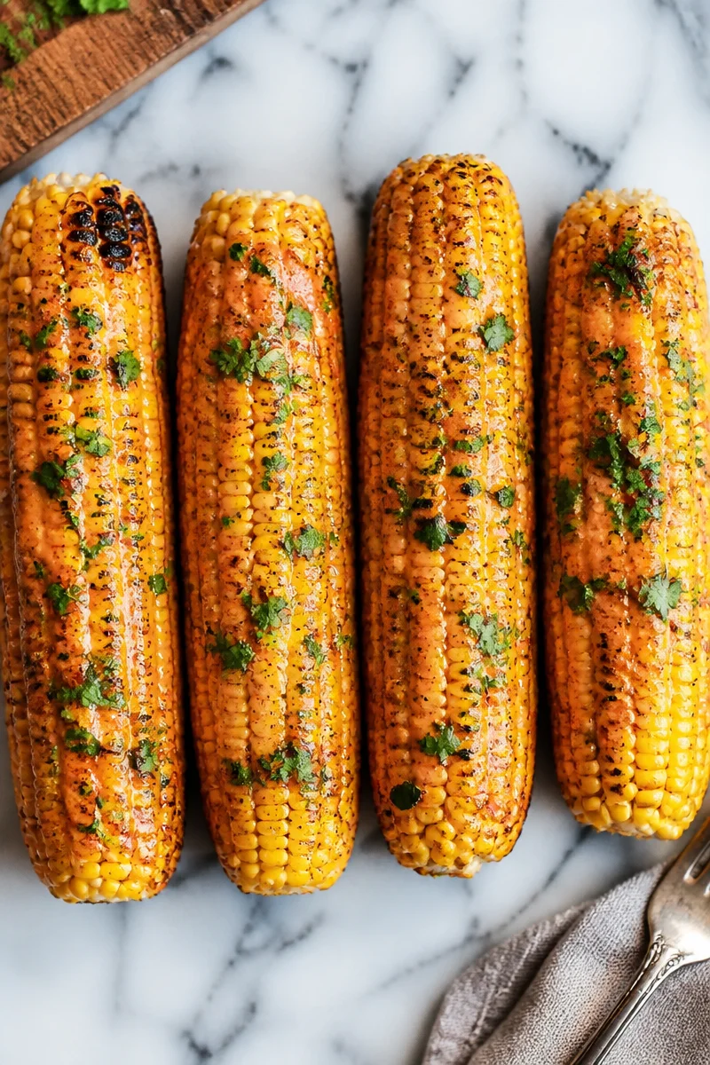 Grilled Sweet Corn With Chili Lime Butter