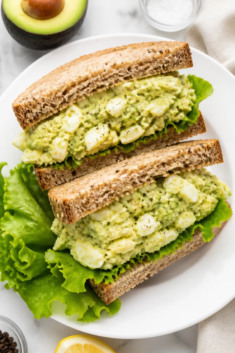 Healthy Avocado Egg Salad Sandwich