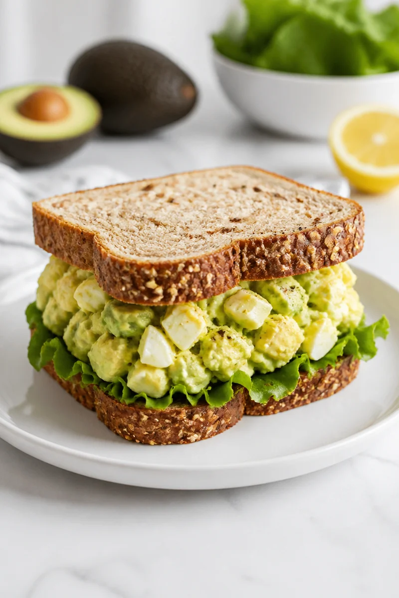 Healthy Avocado Egg Salad Sandwich