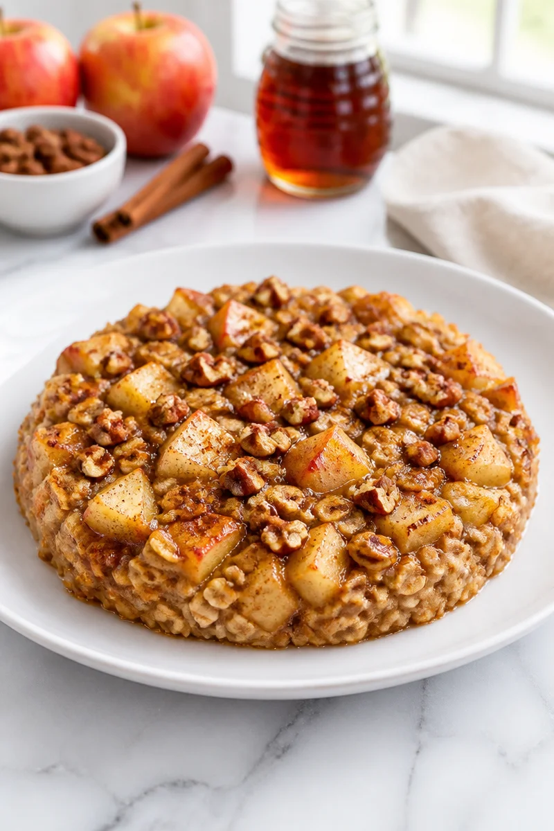 Healthy Baked Cinnamon Apple Oatmeal