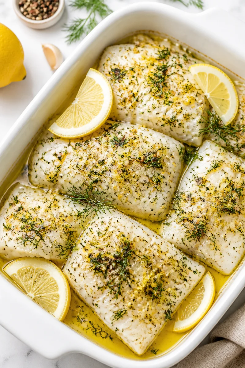 Healthy Baked Lemon Dill Cod Recipe