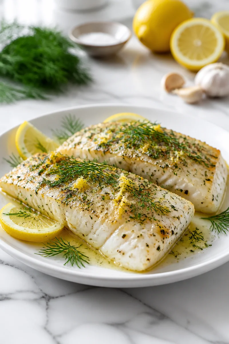 Healthy Baked Lemon Dill Cod Recipe
