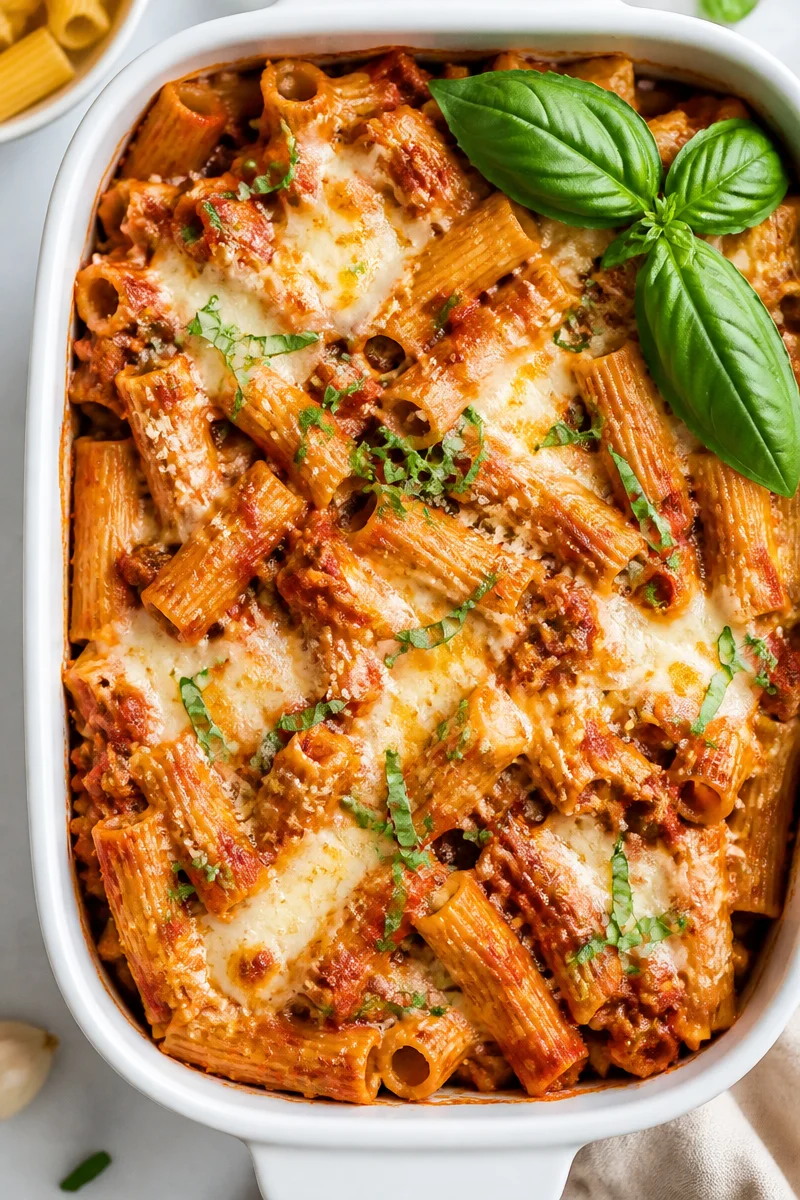 Healthy Baked Ziti With Turkey Sausage