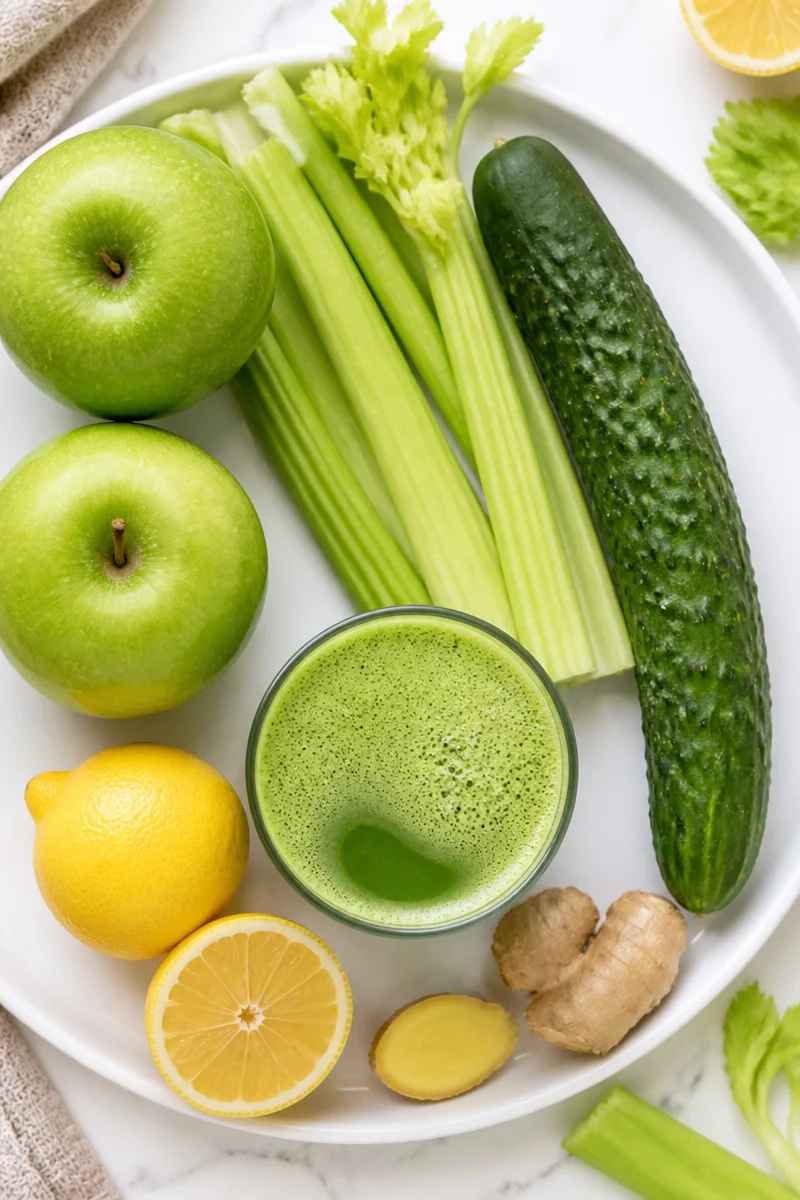 Healthy Detox Green Apple Celery Juice
