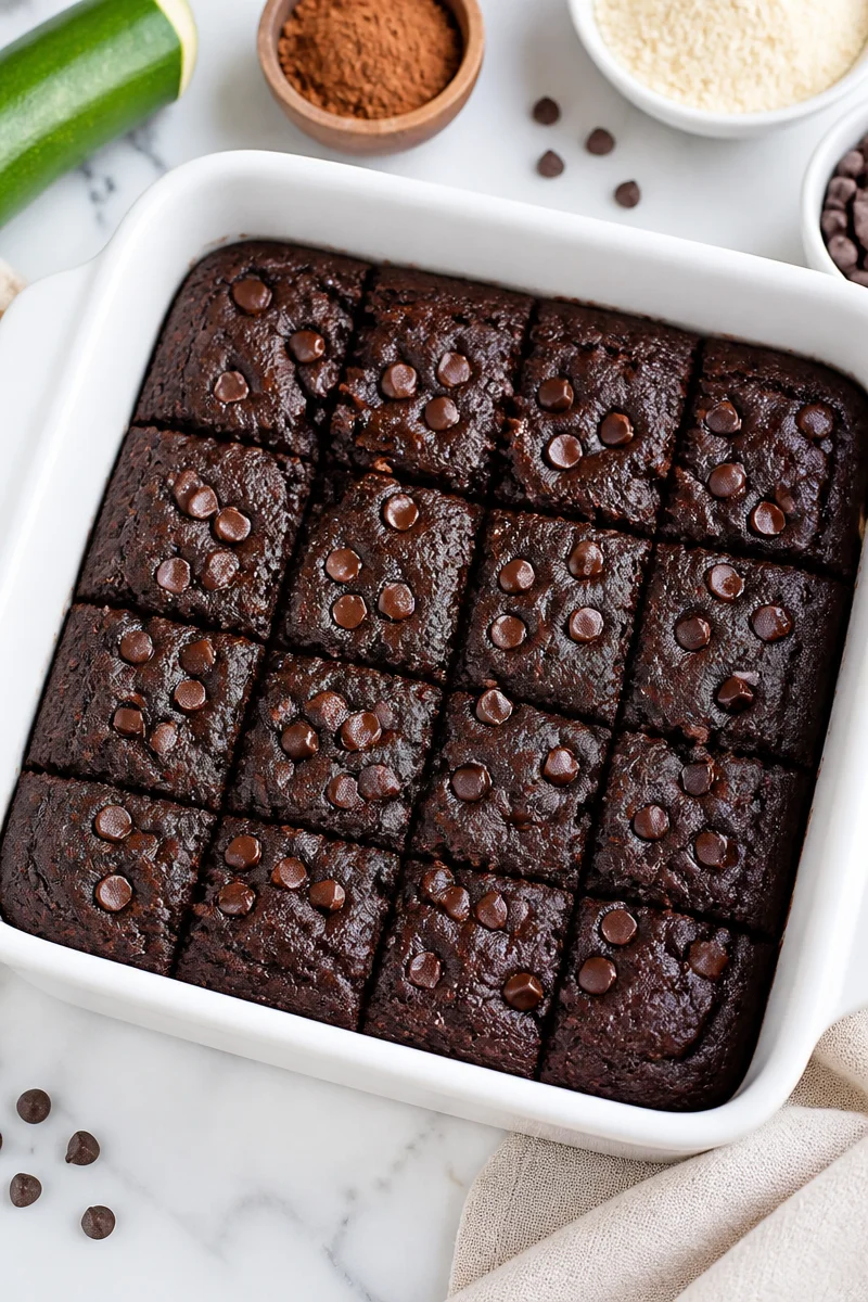 Healthy Hidden Zucchini Fudge Brownies