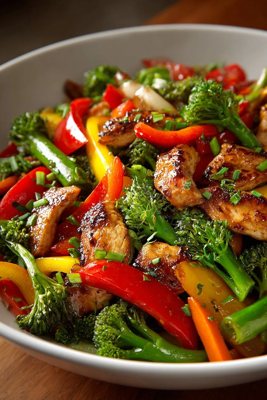 Healthy Veggie and Teriyaki Chicken Stirfry