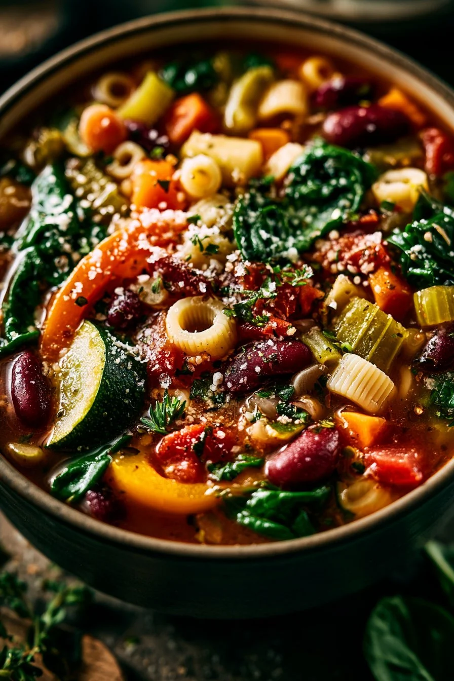Hearty Tuscan Vegetable Minestrone Soup