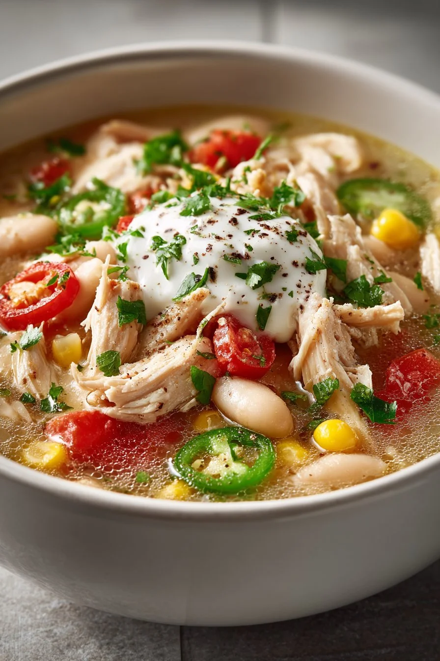 Hearty Winter White Chicken Chili Crockpot