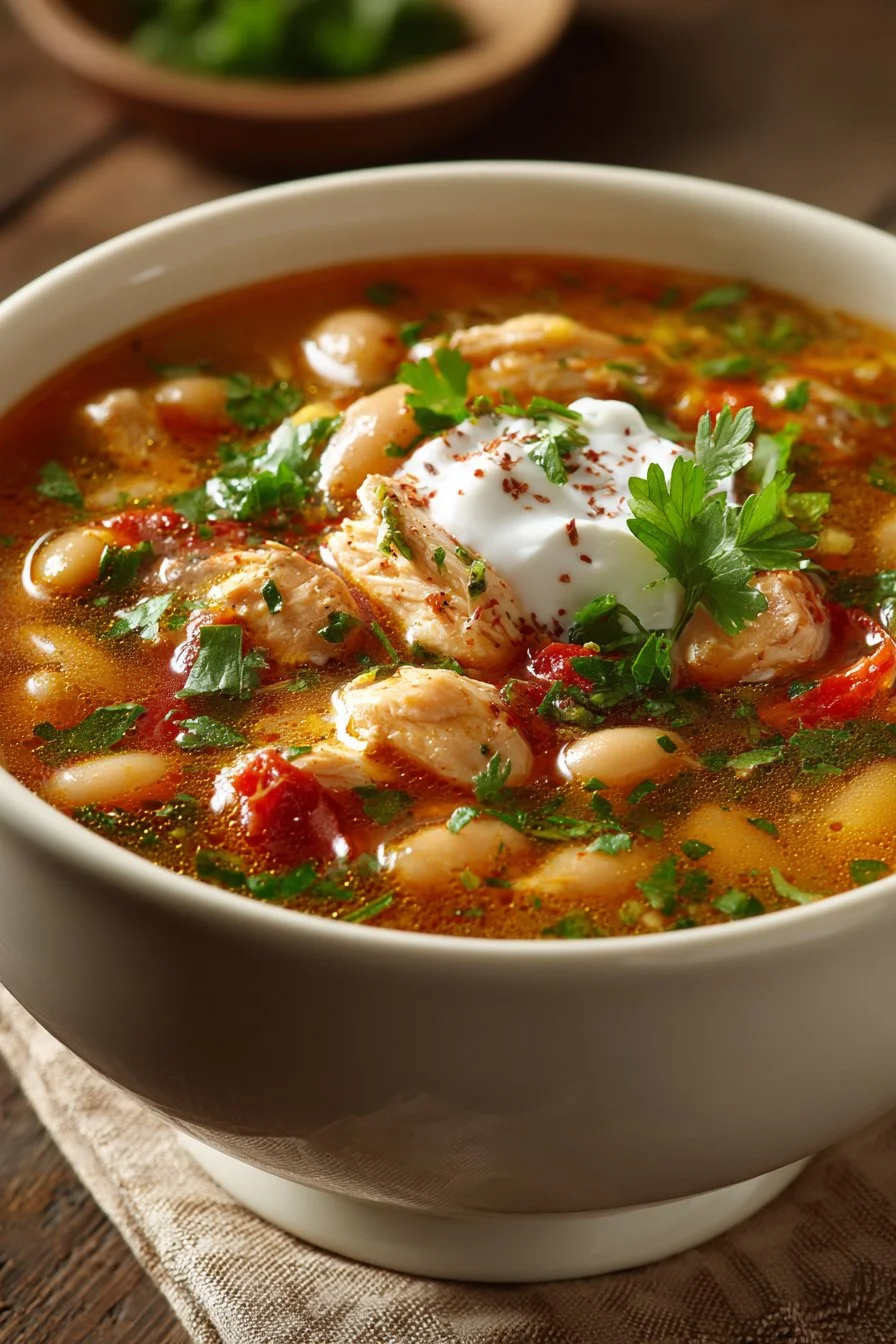 Hearty Winter White Chicken Chili Crockpot