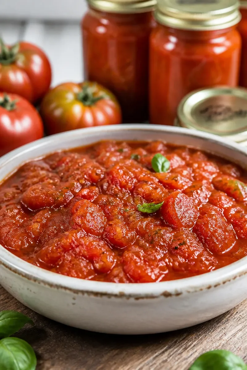 Heirloom Farmhouse Style Canning Tomato Sauce