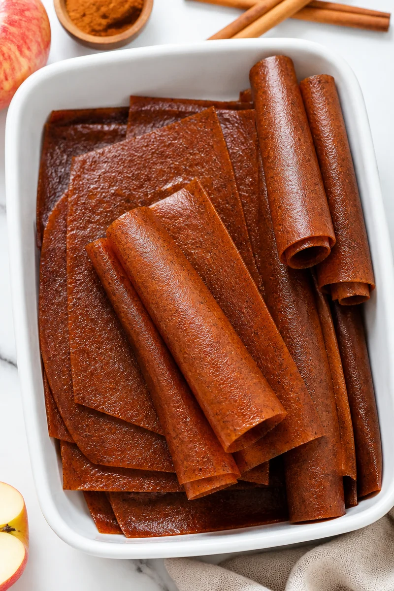Homemade Apple Cinnamon Fruit Leather