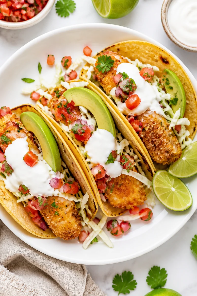 Homemade Crispy Baked Fish Taco Recipe