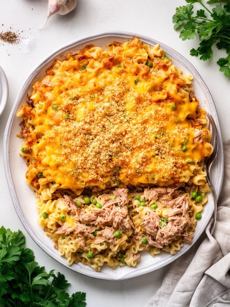Homestyle Cheesy Tuna Casserole