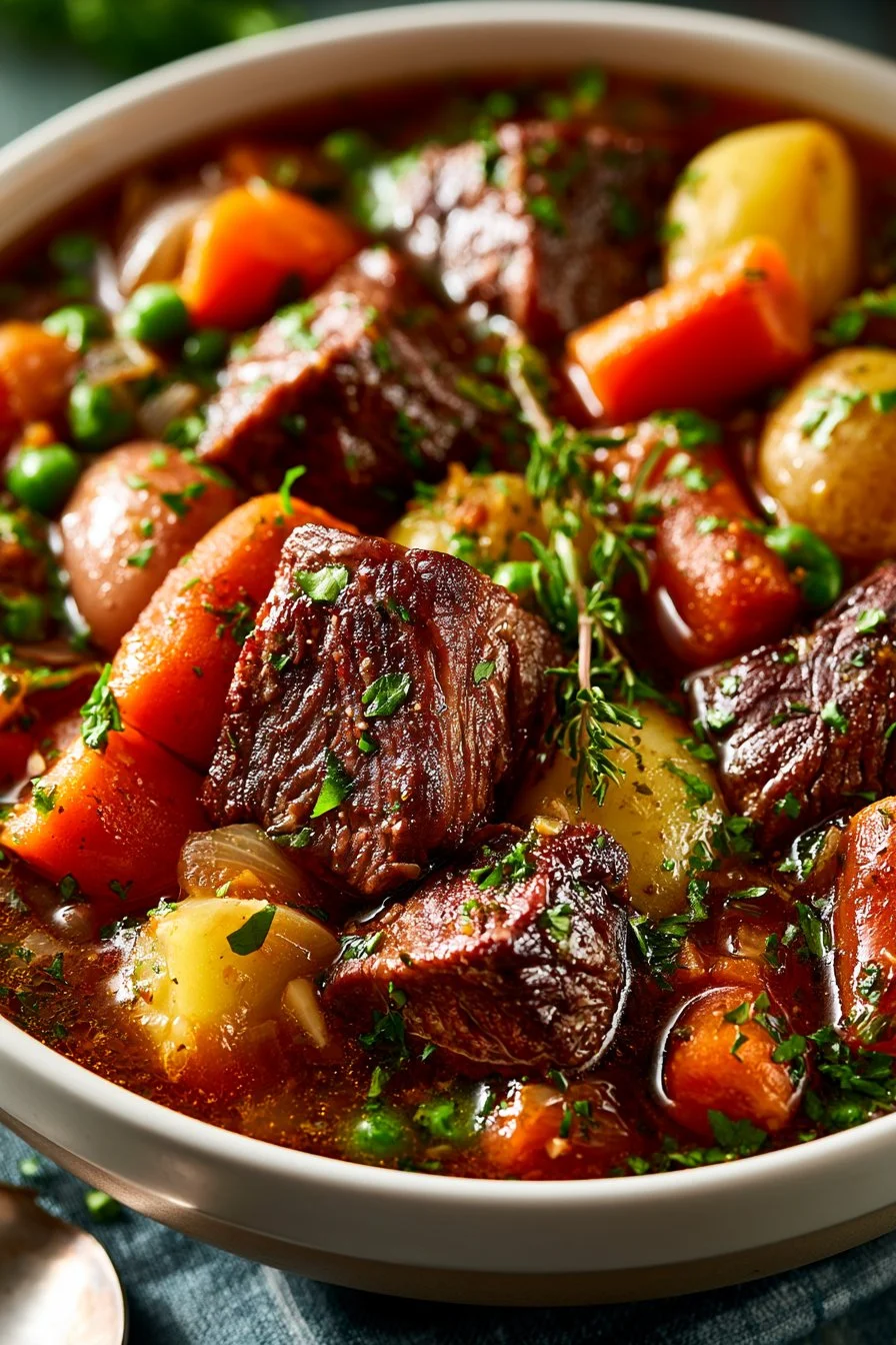 Homestyle Root Vegetable Beef Stew Recipe