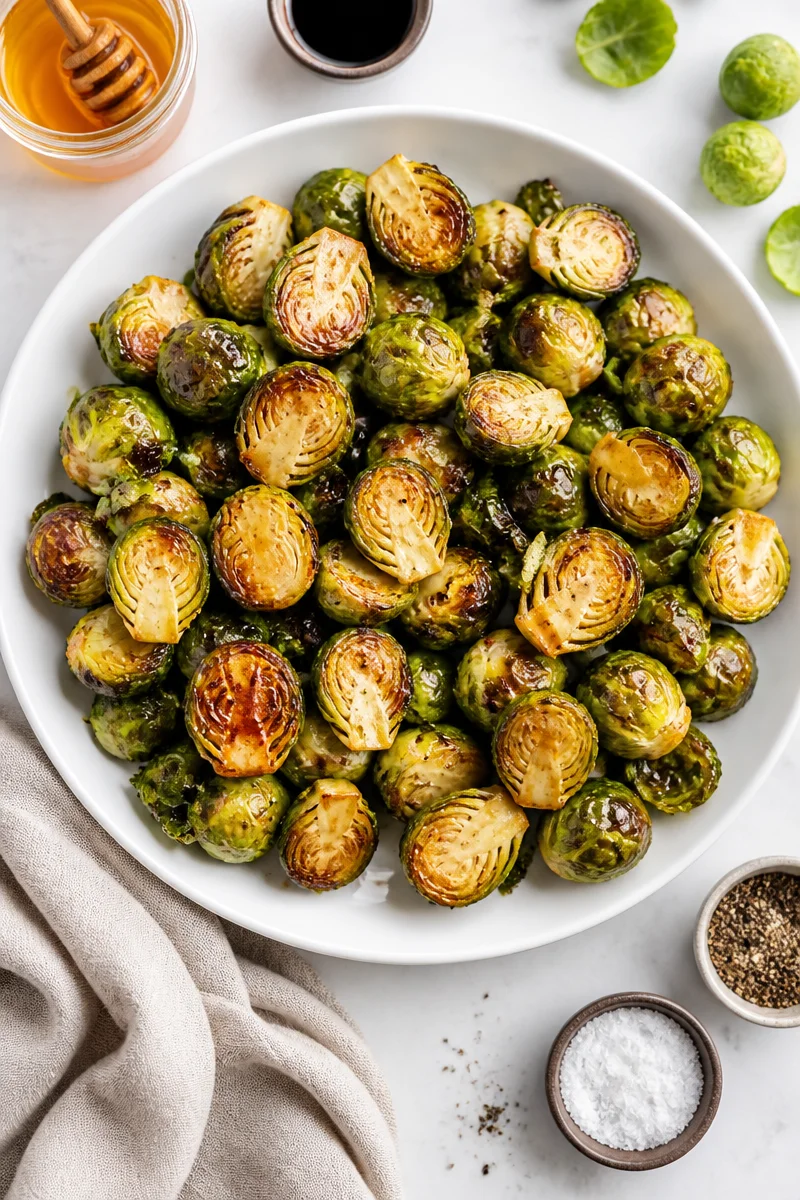 Honey Balsamic Roasted Brussels Sprout Recipe