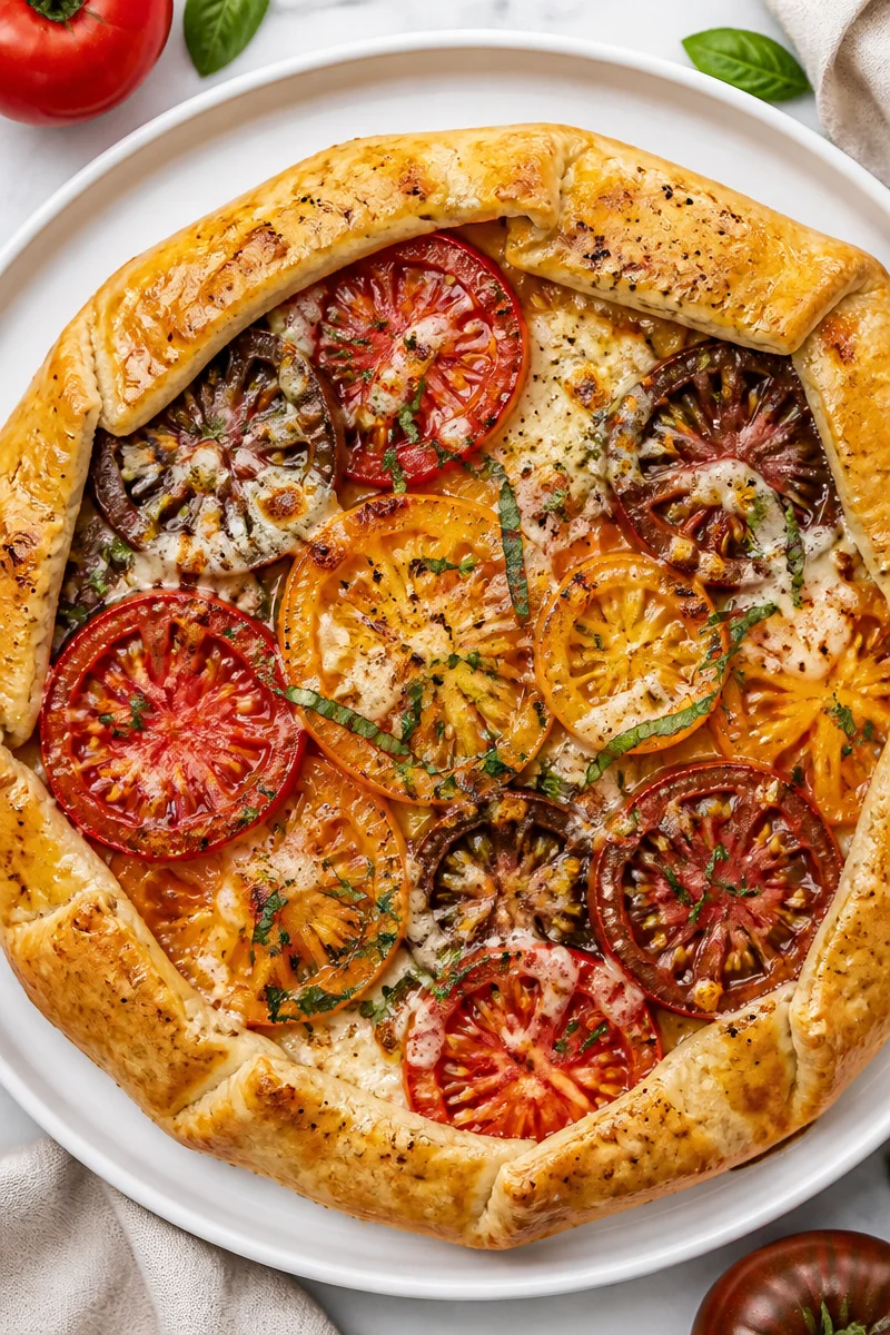 Late Summer Heirloom Tomato Galette
