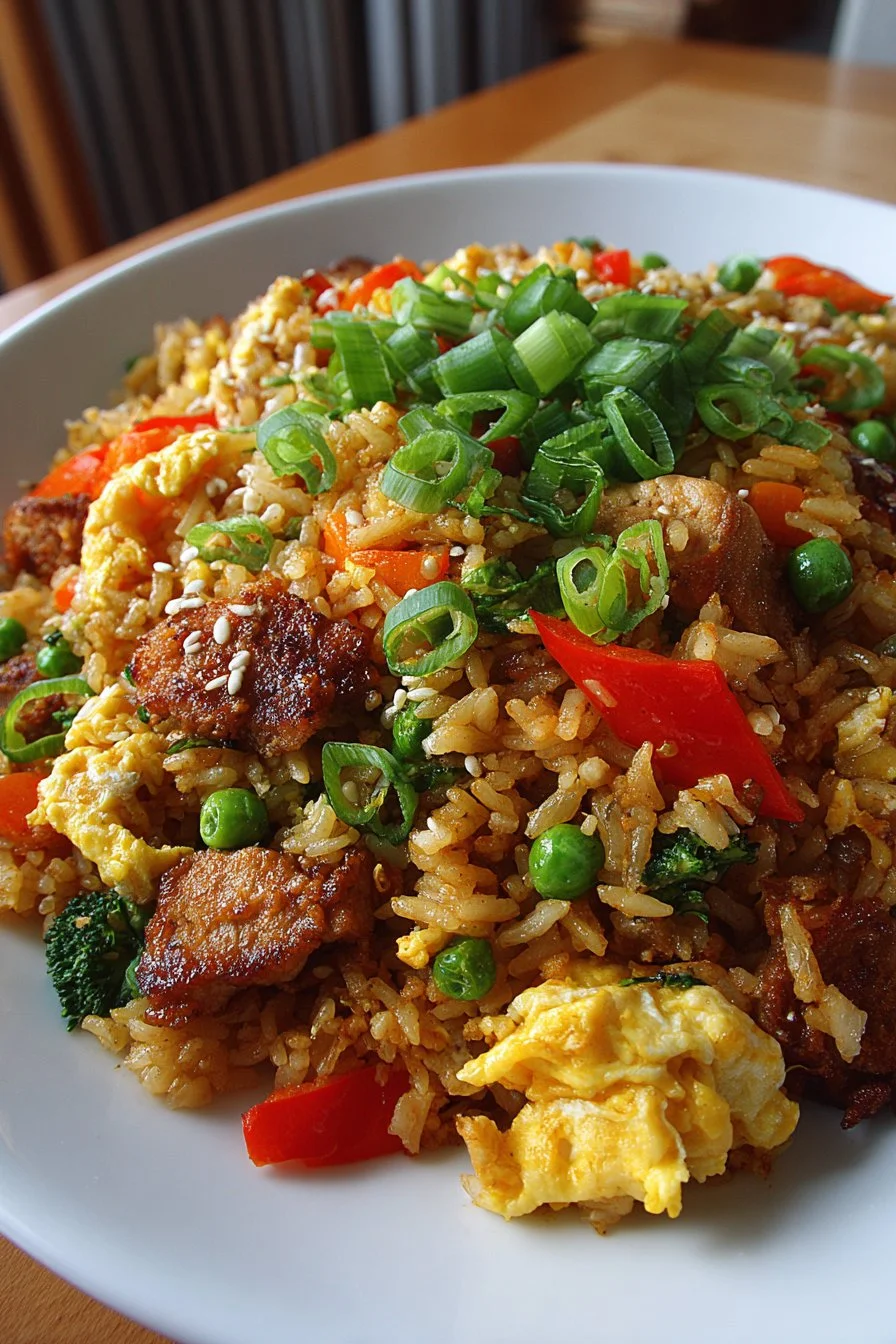 Leftover Veggie and Chicken Fried Rice
