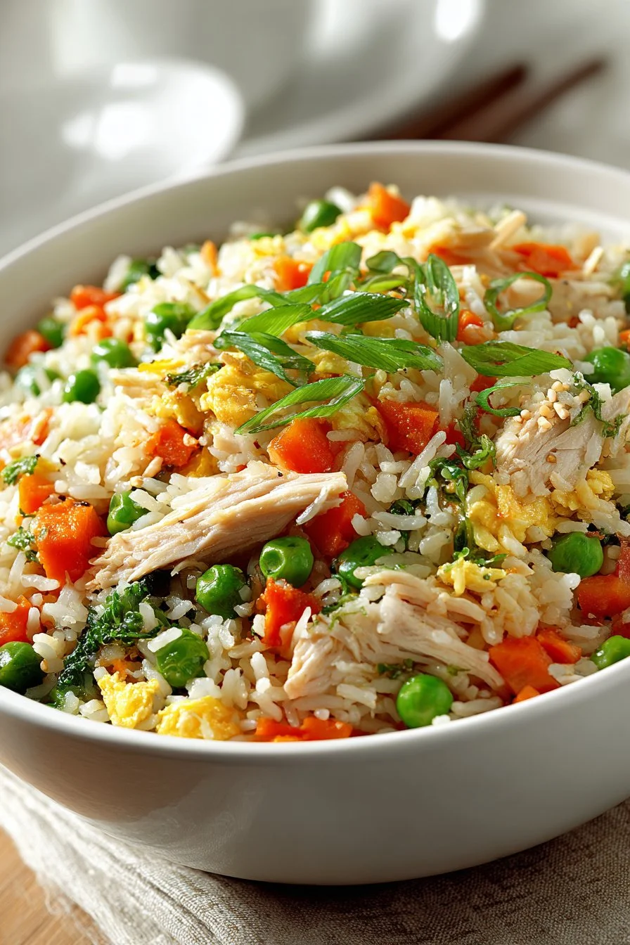 Leftover Veggie and Chicken Fried Rice
