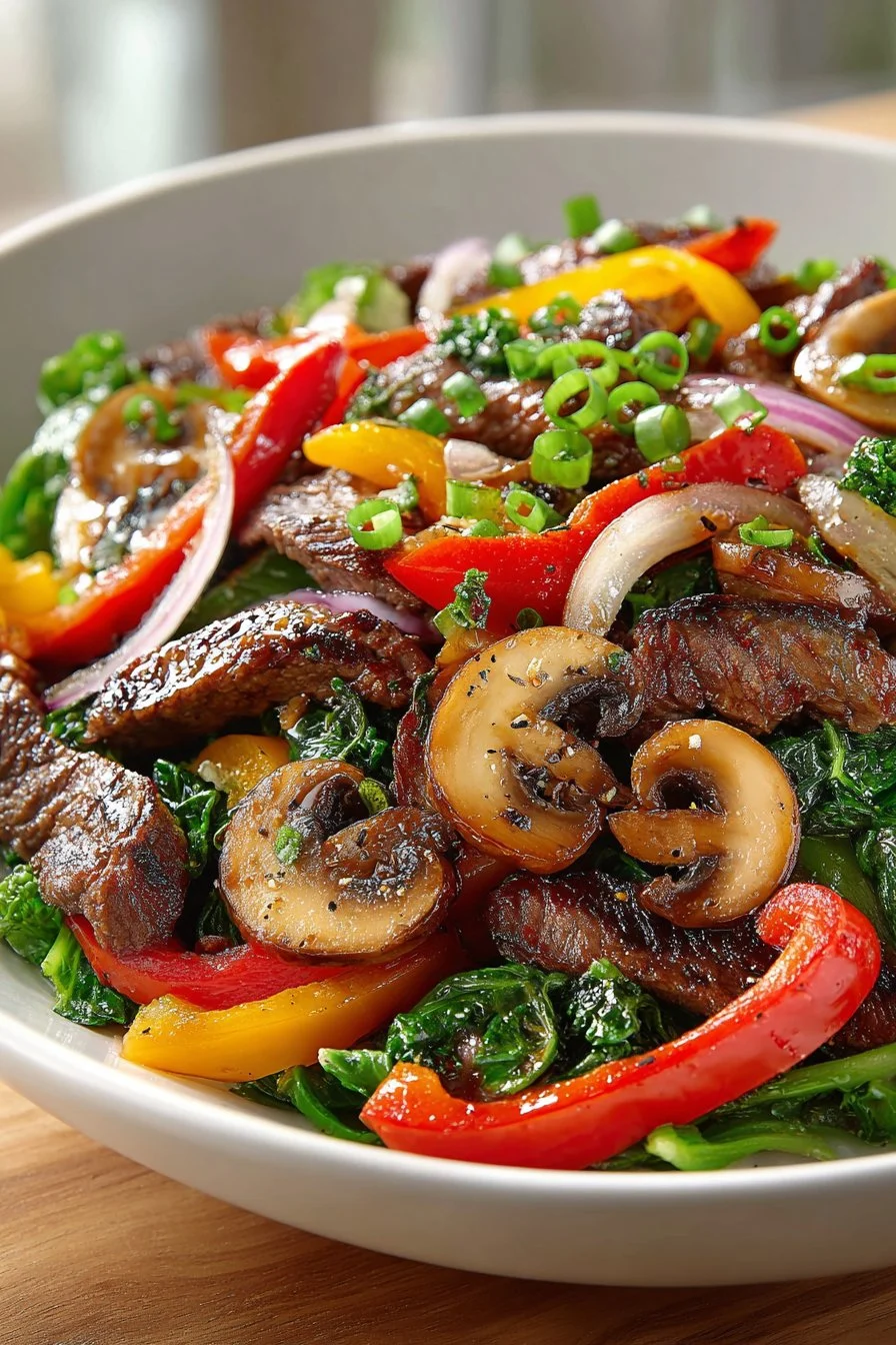 Low Carb Philly Cheese Steak Bowl