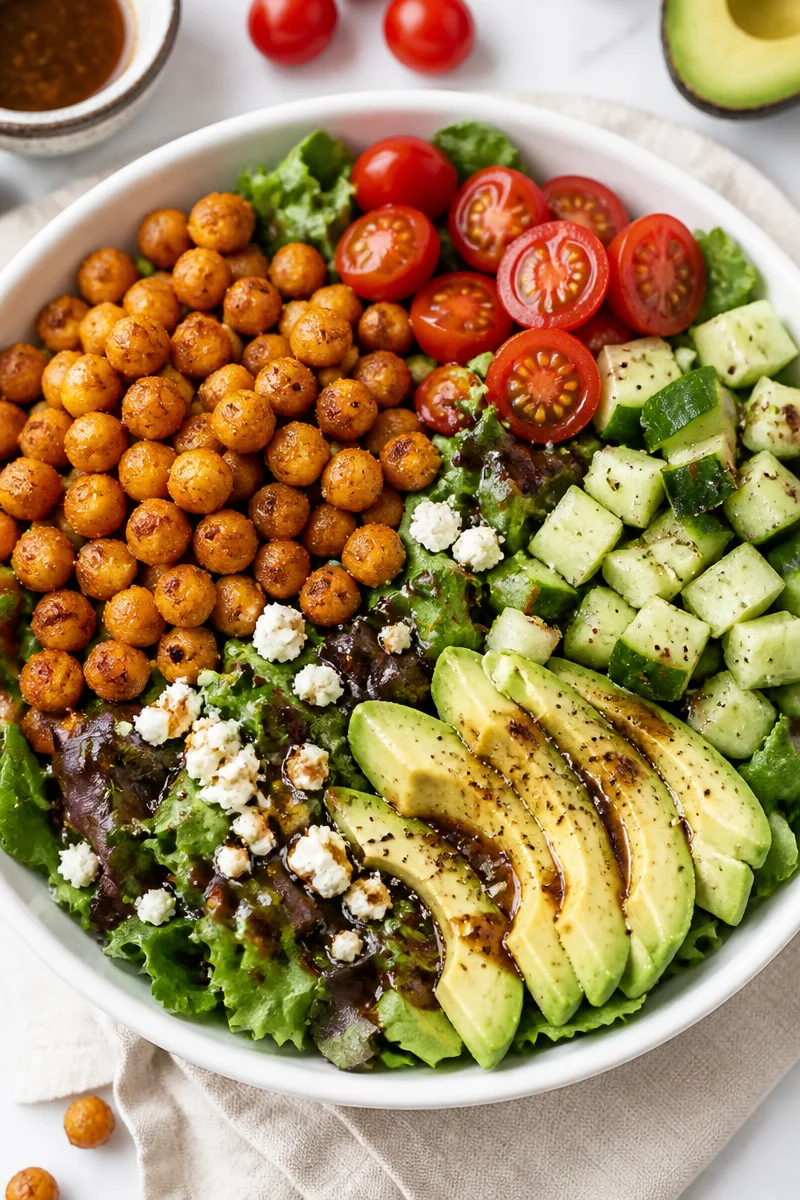 Meal Prep Roasted Chickpea Salad Bowl