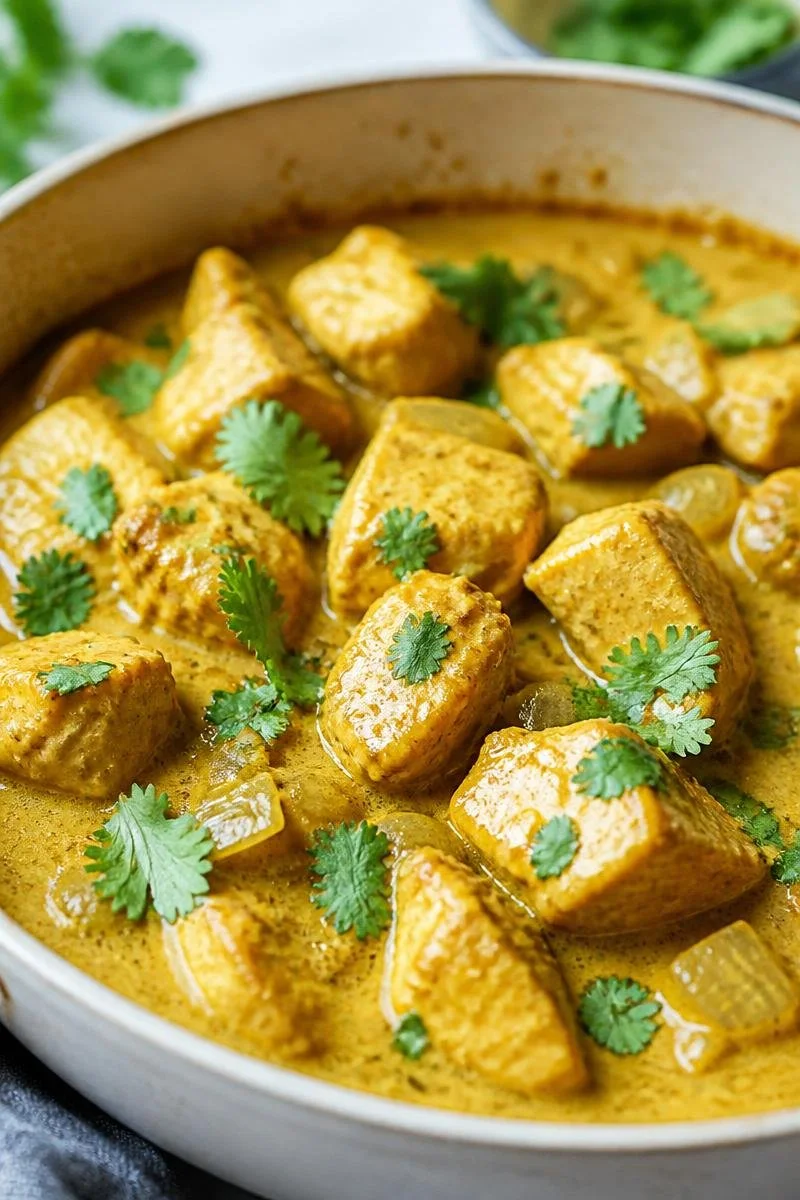 Mild Coconut Milk Skillet Chicken Curry