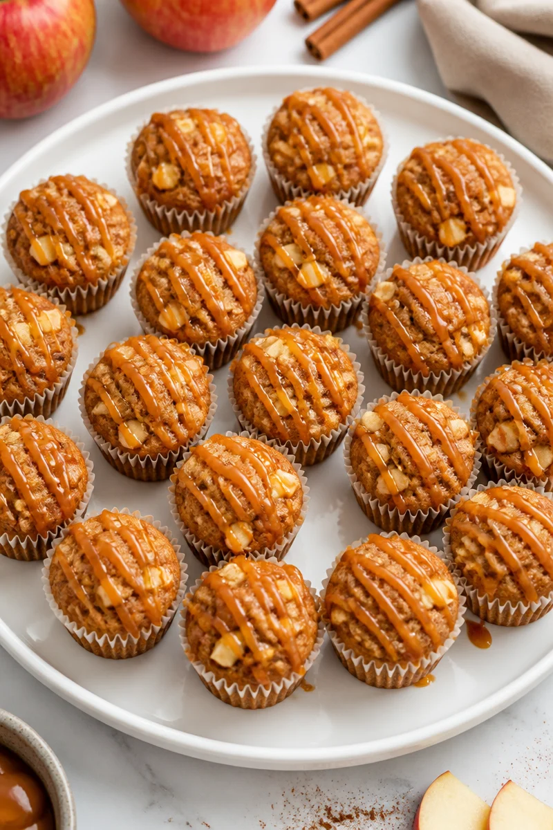 Mini Caramel Apple Spiced Cupcakes