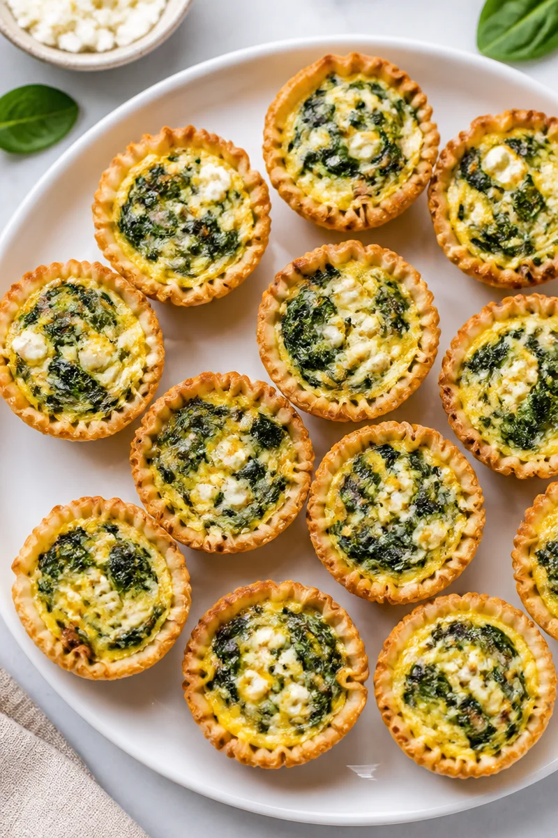 Mini Spinach And Feta Quiche Appetizer Recipes