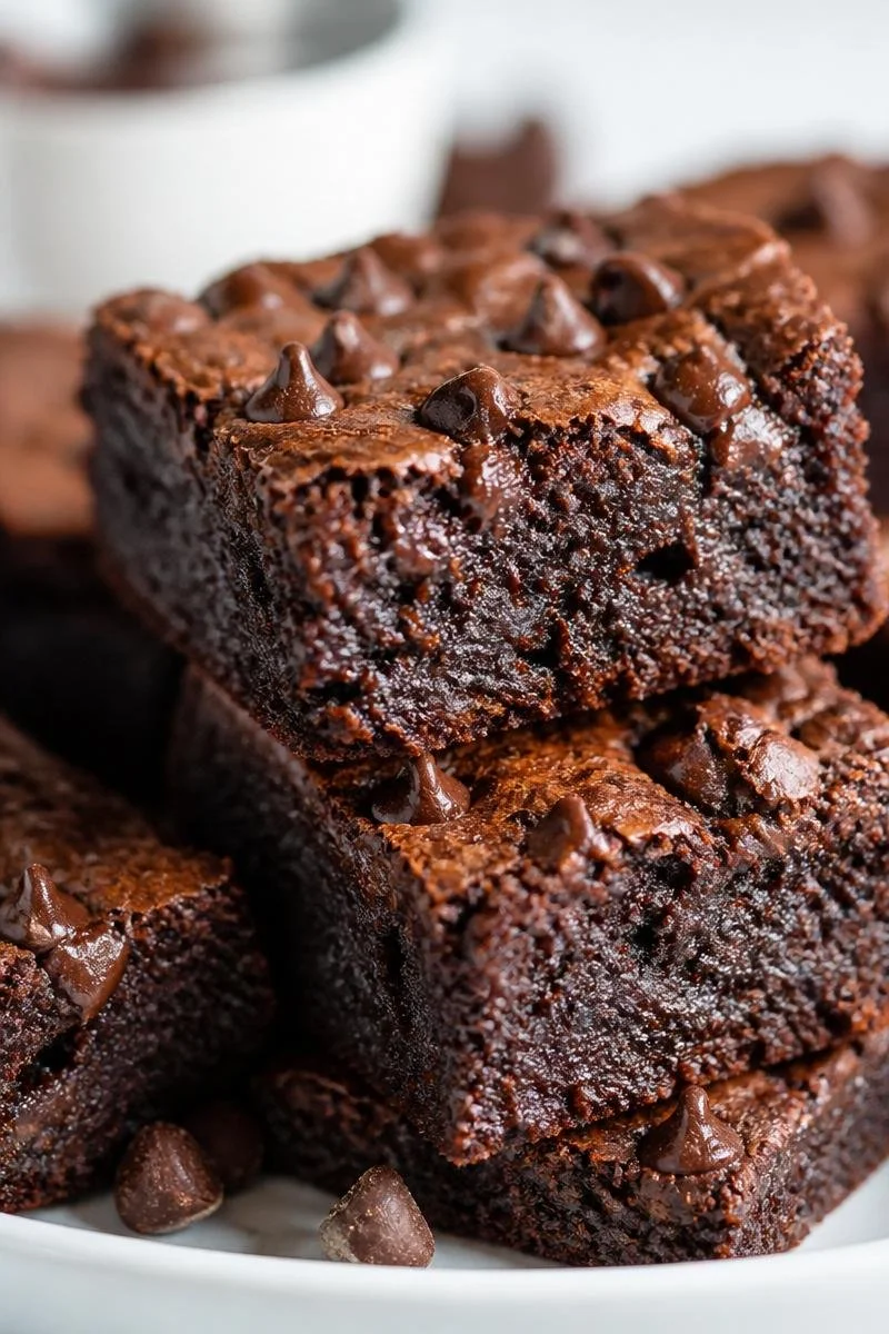 Moist and Fudgy Healthy Greek Yogurt Brownies