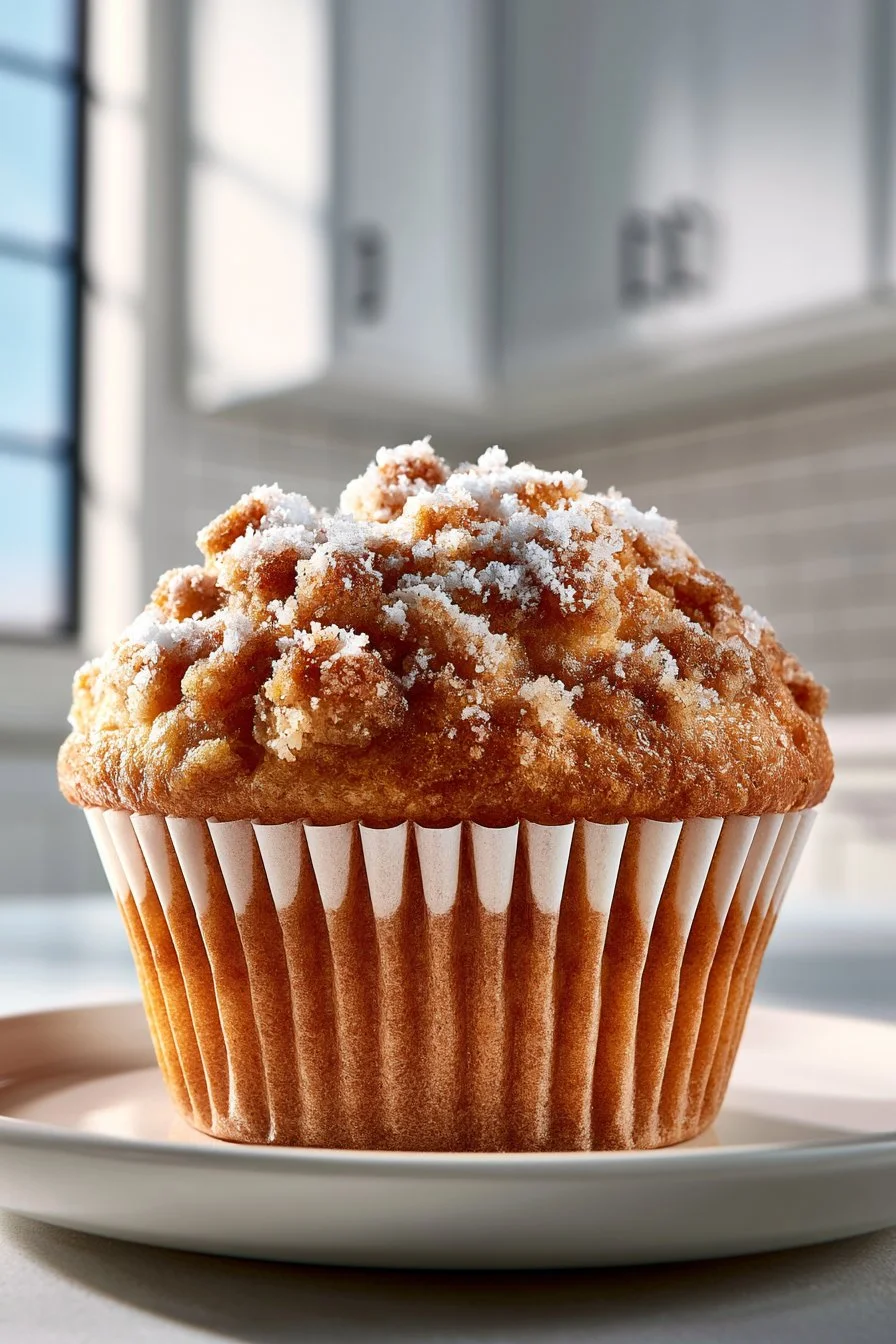 Moist Brown Sugar Rhubarb Muffin